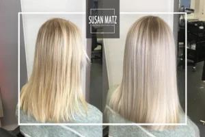 Blondauffrischung & Gelbstich entfernen Nürnberg | Dein strahlendes Blond bei Susan Matz - Coiffeur Vorher-Nachher: Gelbstich entfernen und Blondauffrischung für ein strahlendes Ergebnis vom Friseur Susan Matz - Coiffeur in Nürnberg Experten bei Farbkorrektur für blonde Haare