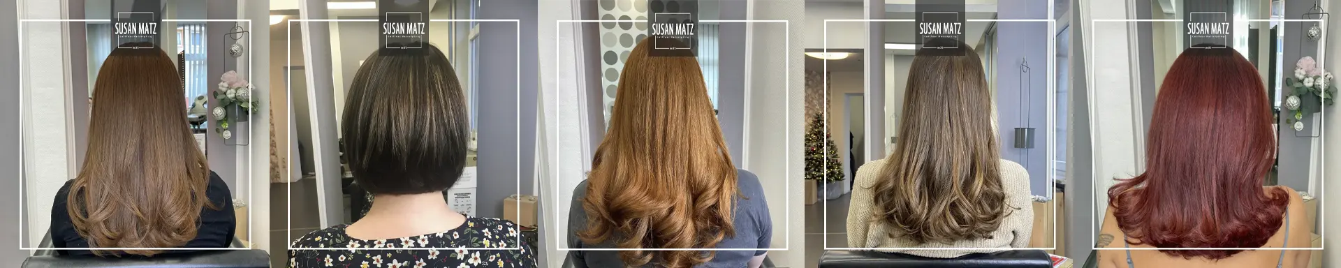 Grauabdeckung - Grey Cover Nürnberg | Friseur Susan Matz - Coiffeur Verschiedene Ergebnisse einer 100% Grauabdeckung mit Grey Cover bei Susan Matz – Coiffeur in Nürnberg.